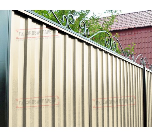 Профилированный лист С-15-1190-0.5 (с гранью) Полиэстер RAL 1015