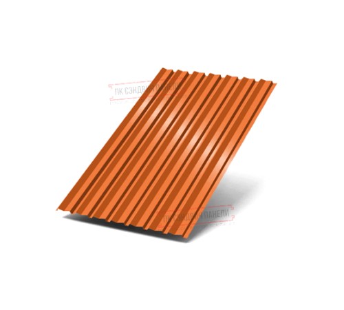 Профилированный лист С-15-1190-0.45 (с гранью) Полиэстер RAL 2004