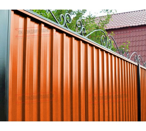 Профилированный лист С-15-1190-0.45 (с гранью) Полиэстер RAL 2004