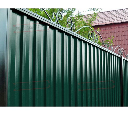 Профилированный лист С-15-1190-0.45 (с гранью) Двухсторонний (Printech) RAL 6005