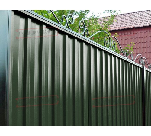 Профилированный лист С-15-1190-0.45 (с гранью) Полиэстер/Двусторонний RAL 6020