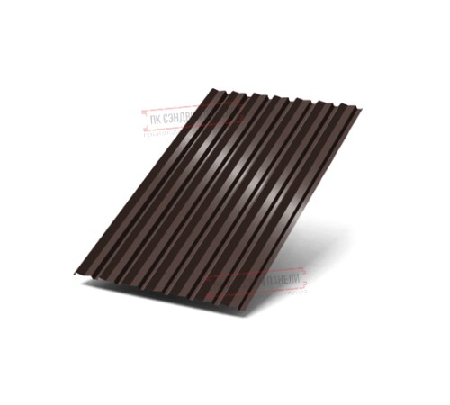 Профилированный лист С-15-1190-0.45 (с гранью) Двухсторонний (Printech) RAL 8017