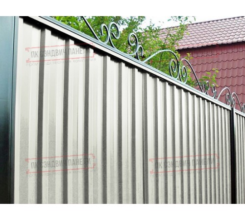 Профилированный лист С-15-1190-0.45 (с гранью) Полиэстер RAL 9002