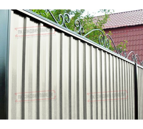 Профилированный лист С-15-1190-0.5 (с гранью) Пурал RAL 9003