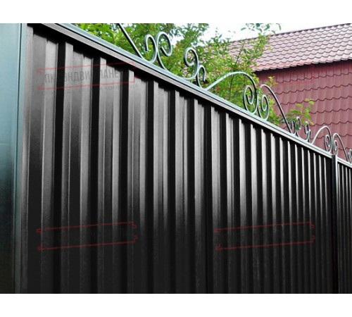 Профилированный лист С-15-1190-0.5 (с гранью) (Rooftop Glance) RAL 9005