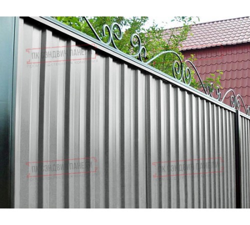 Профилированный лист С-15-1190-0.5 (с гранью) (Rooftop Glance) RAL 9006