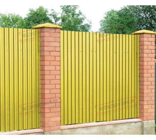 Профилированный лист C21х1000 Norman RAL1018-0.5