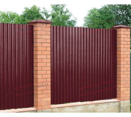 Профилированный лист C21х1000 Пурман RAL3005-0.5