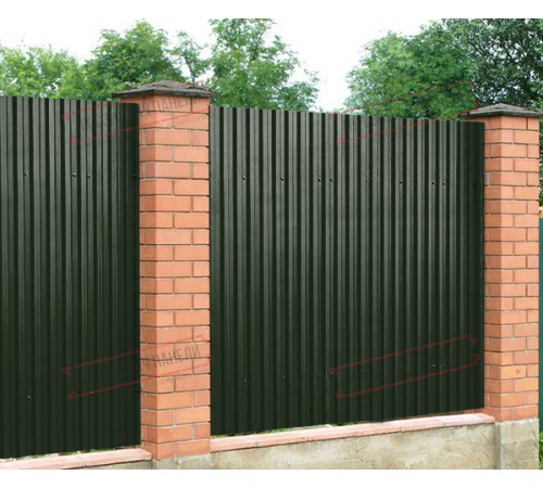 Профилированный лист C21х1000 Викинг RAL6007-0.45