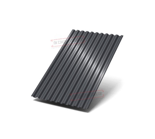 Профилированный лист C21х1000 Norman RAL7024-0.5