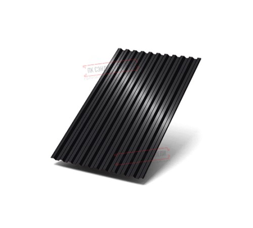 Профилированный лист C21х1000 Пурман RAL9005-0.5