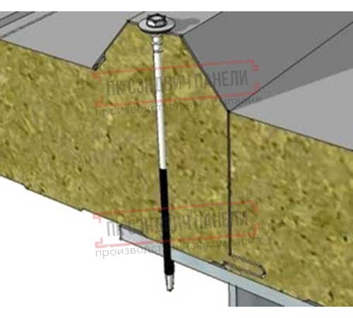 Саморез для сэндвич-панелей 14X105 диаметр 5,5
