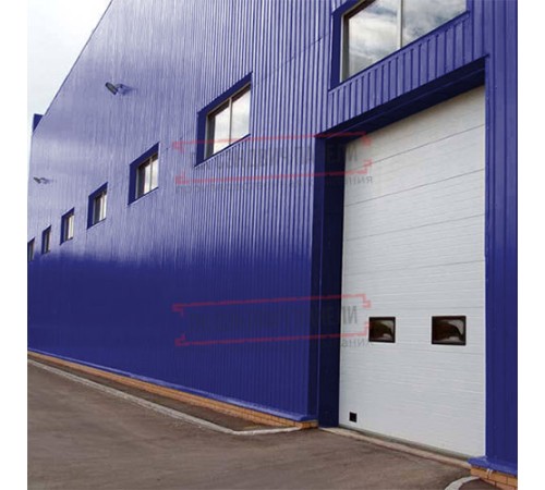 Сэндвич панели акустические стеновые с минеральной ватой, ширина 1000 мм, толщина 250 мм, 0.5/0.5, RAL5002