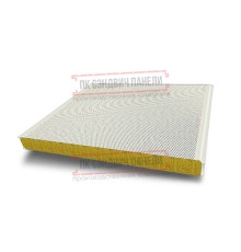 Сэндвич панели акустические стеновые с минеральной ватой, ширина 1200 мм, толщина 60 мм, 0.5/0.5, RAL9003