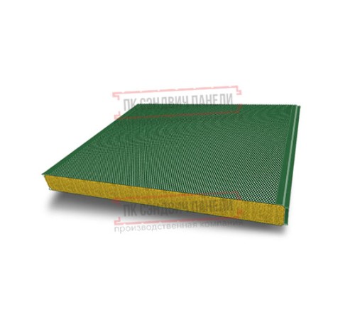 Сэндвич панели акустические стеновые с минеральной ватой, ширина 1200 мм, толщина 60 мм, 0.5/0.5, RAL6002