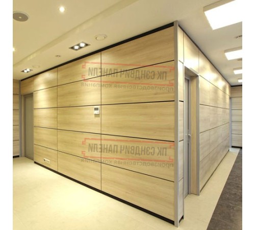 Сэндвич панели акустические стеновые с минеральной ватой, ширина 1200 мм, толщина 60 мм, 0.5/0.5, RAL6002