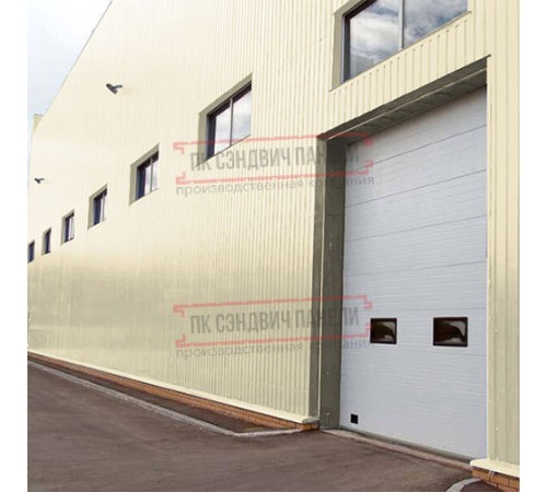 Сэндвич панели акустические стеновые с минеральной ватой, ширина 1200 мм, толщина 100 мм, 0.5/0.5, RAL1015