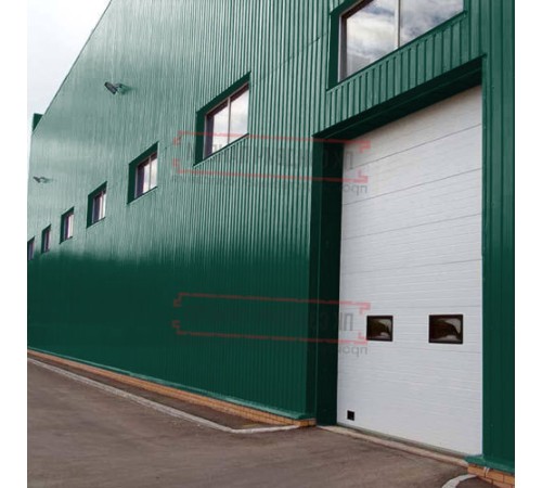 Сэндвич панели акустические стеновые с минеральной ватой, ширина 1000 мм, толщина 60 мм, 0.5/0.5, RAL6005