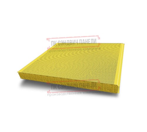 Сэндвич панели акустические стеновые с минеральной ватой, ширина 1200 мм, толщина 100 мм, 0.5/0.5, RAL1018