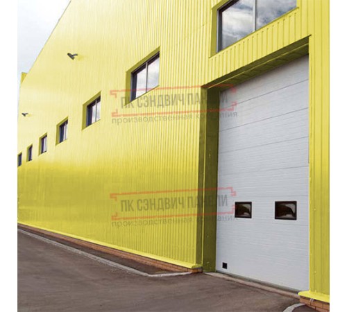 Сэндвич панели акустические стеновые с минеральной ватой, ширина 1200 мм, толщина 100 мм, 0.5/0.5, RAL1018