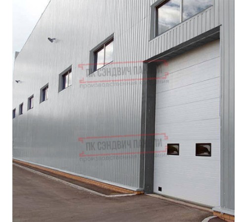 Сэндвич панели акустические стеновые с минеральной ватой, ширина 1200 мм, толщина 60 мм, 0.5/0.5, RAL7004