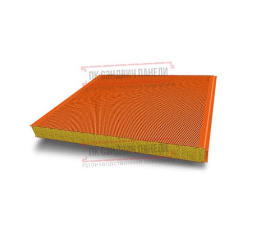 Сэндвич панели акустические стеновые с минеральной ватой, ширина 1000 мм, толщина 60 мм, 0.5/0.5, RAL2004