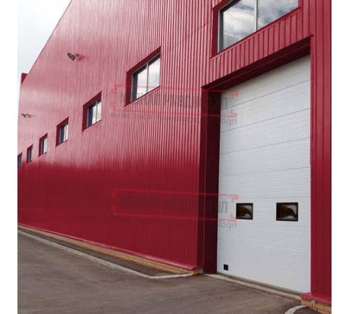 Сэндвич панели акустические стеновые с минеральной ватой, ширина 1200 мм, толщина 60 мм, 0.5/0.5, RAL3003