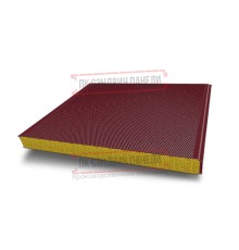 Сэндвич панели акустические стеновые с минеральной ватой, ширина 1000 мм, толщина 120 мм, 0.5/0.5, RAL3005