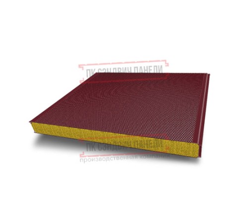 Сэндвич панели акустические стеновые с минеральной ватой, ширина 1200 мм, толщина 120 мм, 0.5/0.5, RAL3005