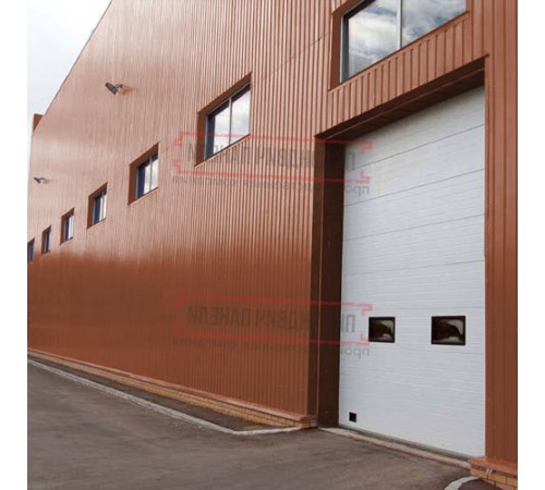 Сэндвич панели акустические стеновые с минеральной ватой, ширина 1200 мм, толщина 100 мм, 0.5/0.5, RAL8004