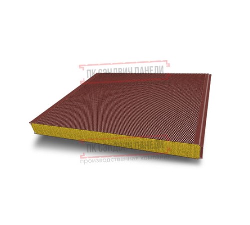 Сэндвич панели акустические стеновые с минеральной ватой, ширина 1200 мм, толщина 60 мм, 0.5/0.5, RAL3009