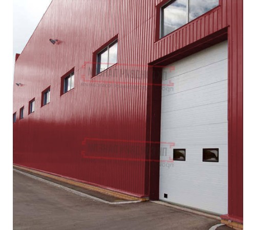 Сэндвич панели акустические стеновые с минеральной ватой, ширина 1200 мм, толщина 60 мм, 0.5/0.5, RAL3009