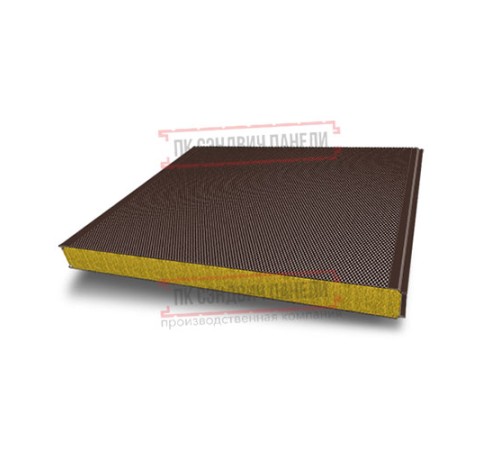 Сэндвич панели акустические стеновые с минеральной ватой, ширина 1000 мм, толщина 60 мм, 0.5/0.5, RAL8017