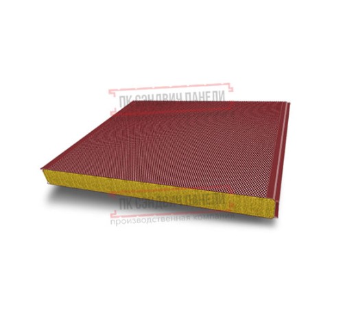 Сэндвич панели акустические стеновые с минеральной ватой, ширина 1200 мм, толщина 60 мм, 0.5/0.5, RAL3011
