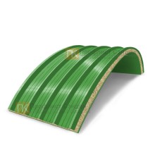 Сэндвич-панели арочные с минеральной ватой, ширина 1000 мм, толщина 20 мм, 0.5/0.5, RAL6018