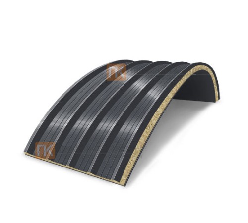 Сэндвич-панели арочные с минеральной ватой, ширина 1000 мм, толщина 150 мм, 0.5/0.5, RAL7024