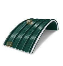 Сэндвич-панели арочные с пенополистиролом, ширина 1200 мм, толщина 200 мм, 0.5/0.5, RAL6005