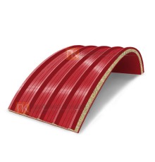 Сэндвич-панели арочные с минеральной ватой, ширина 1200 мм, толщина 150 мм, 0.5/0.5, RAL3020