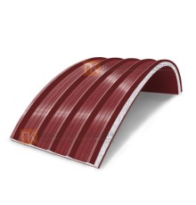 Сэндвич-панели арочные с пенополистиролом, ширина 1000 мм, толщина 200 мм, 0.5/0.5, RAL3011