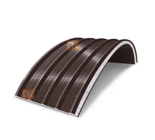 Сэндвич-панели арочные с пенополистиролом, ширина 1000 мм, толщина 120 мм, 0.5/0.5, RAL8017