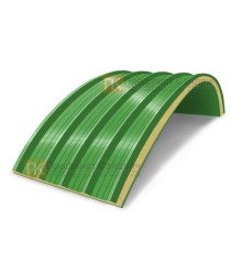 Сэндвич-панели арочные с пенополиизоциануратом, ширина 1200 мм, толщина 50 мм, 0.5/0.5, RAL6018