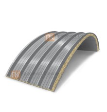 Сэндвич-панели арочные с минеральной ватой, ширина 1000 мм, толщина 30 мм, 0.5/0.5, RAL7004