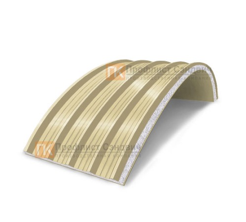 Сэндвич-панели арочные с пенополистиролом, ширина 1000 мм, толщина 80 мм, 0.5/0.5, RAL1014