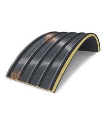 Сэндвич-панели арочные с пенополиуретаном, ширина 1000 мм, толщина 40 мм, 0.5/0.5, RAL7024