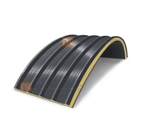 Сэндвич-панели арочные с пенополиизоциануратом, ширина 1200 мм, толщина 100 мм, 0.5/0.5, RAL7024