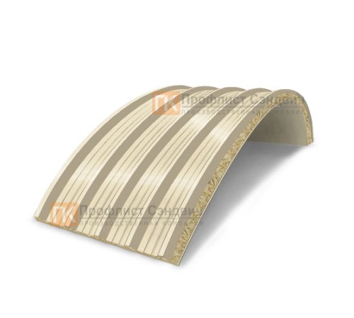 Сэндвич-панели арочные с минеральной ватой, ширина 1000 мм, толщина 120 мм, 0.5/0.5, RAL1015