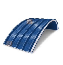 Сэндвич-панели арочные с пенополистиролом, ширина 1200 мм, толщина 60 мм, 0.5/0.5, RAL5005