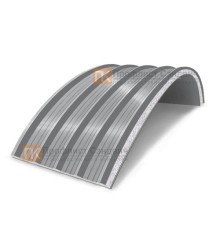 Сэндвич-панели арочные с пенополистиролом, ширина 1000 мм, толщина 50 мм, 0.5/0.5, RAL7004