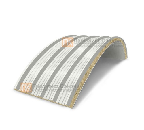 Сэндвич-панели арочные с минеральной ватой, ширина 1000 мм, толщина 30 мм, 0.5/0.5, RAL9003