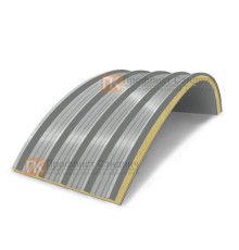 Сэндвич-панели арочные с пенополиуретаном, ширина 1200 мм, толщина 80 мм, 0.5/0.5, RAL9006